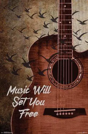 Music Will Set You Free Poster Print (22 x 34) Music Will Set You Free Poster Print (22 x 34)