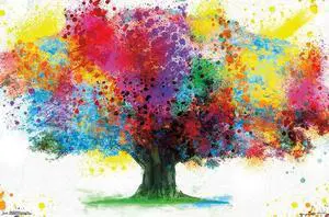 Color Bursting Tree Poster Print (22 x 34) Color Bursting Tree Poster Print (22 x 34)