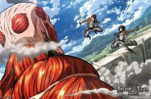Attack On Titan - Double Team Poster Print (34 x 22) Attack On Titan - Double Team Poster Print (34 x 22)