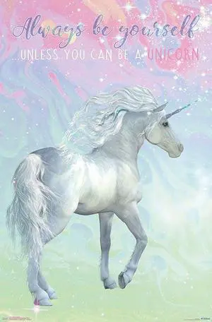 Unicorn On Pastels Poster Print (22 x 34) Unicorn On Pastels Poster Print (22 x 34)