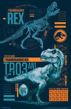 Jurassic World 2 - T-Rex Poster Print (22 x 34) Jurassic World 2 - T-Rex Poster Print (22 x 34)
