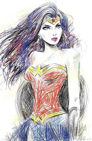 Wonder Woman - Sketch Poster Print (22 x 34) Wonder Woman - Sketch Poster Print (22 x 34)