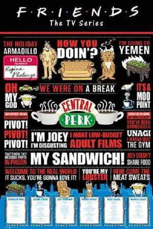 Friends Infographic Poster Print (22 x 34) Friends Infographic Poster Print (22 x 34)
