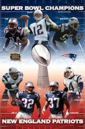 New Englnd Patriots 2004 Superbowl Champions Poster Print by (22 x 34) New Englnd Patriots 2004 Superbowl Champions Poster Print by (22 x 34)