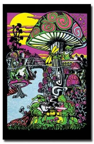 Black Light - Mushroom Poster (23 x 35) Black Light - Mushroom Poster (23 x 35)