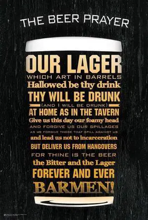 Beer Prayer Poster Print (24 X 36) Beer Prayer Poster Print (24 X 36)