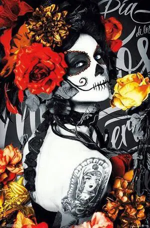 Dia De Los Muertos - Tattoo Poster Print (22 x 34) Dia De Los Muertos - Tattoo Poster Print (22 x 34)