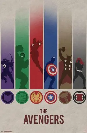 Avengers - Minimalist Logo Poster Print (22 x 34) Avengers - Minimalist Logo Poster Print (22 x 34)