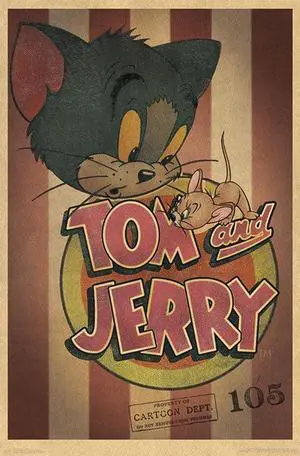 Tom And Jerry - Stripes Poster Print (22 x 34) Tom And Jerry - Stripes Poster Print (22 x 34)