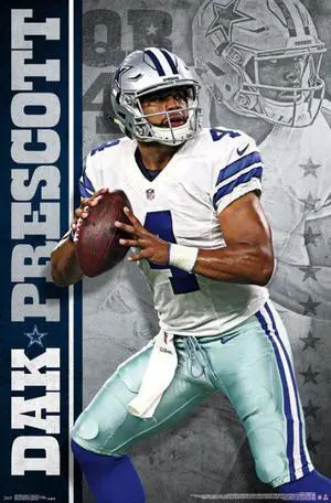 Dallas Cowboys - Dak Prescott 16 Poster Print (22 x 34) Dallas Cowboys - Dak Prescott 16 Poster Print (22 x 34)