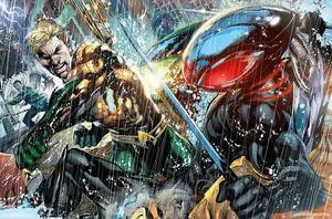 Aquaman Vs Black Manta Poster Print (34 x 22) Aquaman Vs Black Manta Poster Print (34 x 22)