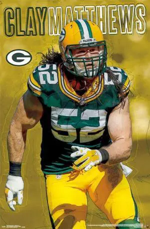 Green Bay Packers - Clay Matthews 16 Poster Print (22 x 34) Green Bay Packers - Clay Matthews 16 Poster Print (22 x 34)