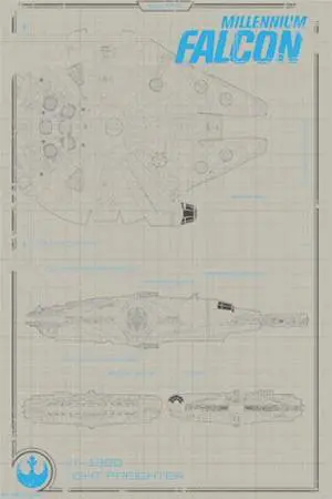 Collector - Star Wars The Force Awakens - Millennium Falcon (24x36) Poster Print (22 x 34) Collector - Star Wars The Force Awakens - Millennium Falcon (24x36) Poster Print (22 x 34)