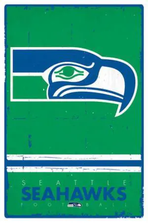 Seattle Seahawks - Retro Logo 15 Poster Print (24 x 36) Seattle Seahawks - Retro Logo 15 Poster Print (24 x 36)