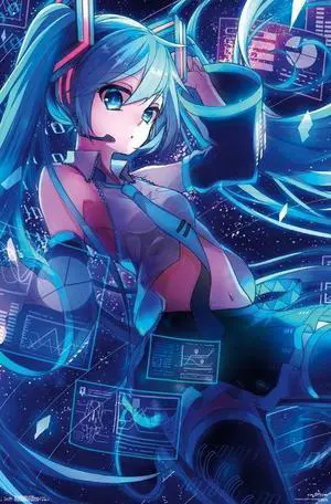 Hatsune Miku - Screens Poster Print (22 x 34) Hatsune Miku - Screens Poster Print (22 x 34)
