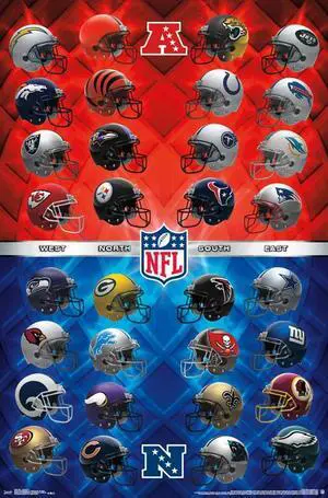 Nfl - Helmets Poster Print (22 x 34) Nfl - Helmets Poster Print (22 x 34)