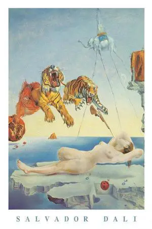 Salvador Dali Dream Caused By A Bee In Flight Poster Print (22 x 34) Salvador Dali Dream Caused By A Bee In Flight Poster Print (22 x 34)