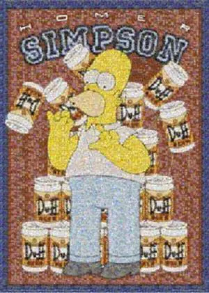Homer Simpson Duff Collage Poster Print By (22 x 34) Homer Simpson Duff Collage Poster Print By (22 x 34)