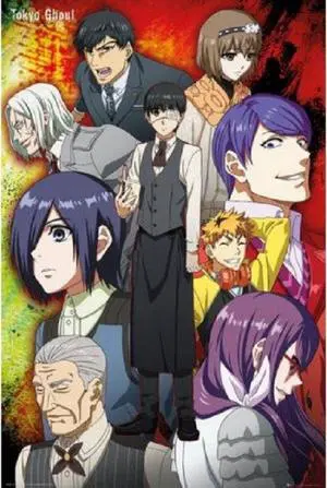 Tokyo Ghoul - Group - Anime Poster Print (24 X 36) Tokyo Ghoul - Group - Anime Poster Print (24 X 36)