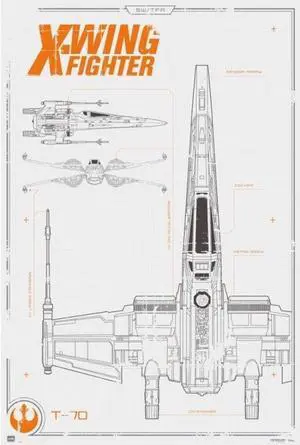 Star Wars X-Wing Blueprint Poster Print (24 X 36) Star Wars X-Wing Blueprint Poster Print (24 X 36)