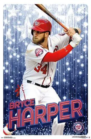 Washington Nationals - Bryce Harper 16 Poster Print (22 x 34) Washington Nationals - Bryce Harper 16 Poster Print (22 x 34)