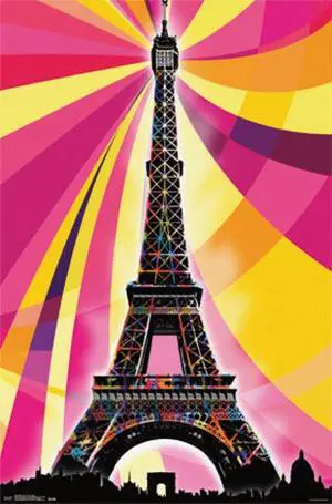 Eiffel Tower - Psychedelic Poster Print (22 x 34) Eiffel Tower - Psychedelic Poster Print (22 x 34)
