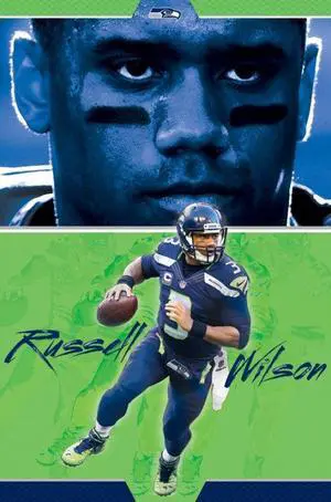 Seattle Seahawks - Russel Wilson 16 Poster Print (22 x 34) Seattle Seahawks - Russel Wilson 16 Poster Print (22 x 34)