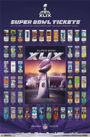 Super Bowl XLIX - Tickets Poster Print (22 x 34) Super Bowl XLIX - Tickets Poster Print (22 x 34)