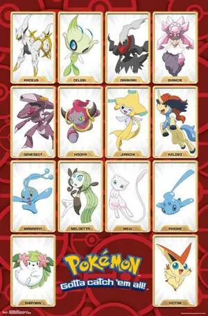 Pokemon - Mythical Poster Print (22 x 34) Pokemon - Mythical Poster Print (22 x 34)