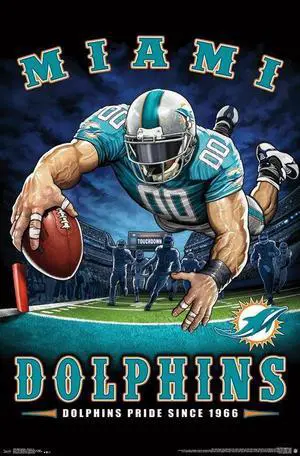 Miami Dolphins - End Zone Poster Print (22 x 34) Miami Dolphins - End Zone Poster Print (22 x 34)