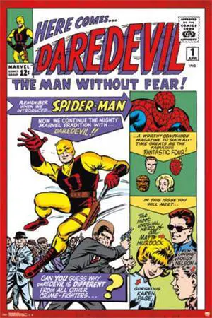 Daredevil Comic Book Cover #1 - Spiderman Poster Print (24 X 36) Daredevil Comic Book Cover #1 - Spiderman Poster Print (24 X 36)