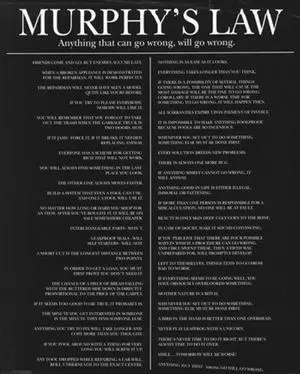 Murphy's Law Poster Print (16 x 20) Murphy's Law Poster Print (16 x 20)