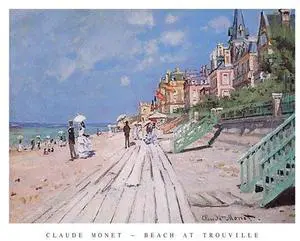 Beach At Trouville - Claude Monet Poster Print (28 x 22) Beach At Trouville - Claude Monet Poster Print (28 x 22)