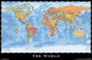 Map - World Poster Print (34 x 22) Map - World Poster Print (34 x 22)