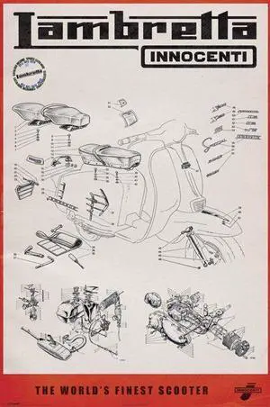 Lambretta - Line Drawing Poster Print (22 x 34) Lambretta - Line Drawing Poster Print (22 x 34)