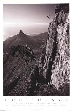 Confidence - Table Top Mountain Poster Print (22 x 34) Confidence - Table Top Mountain Poster Print (22 x 34)