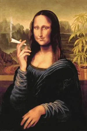 Mona Lisa With A Joint Poster Print (22 x 34) Mona Lisa With A Joint Poster Print (22 x 34)