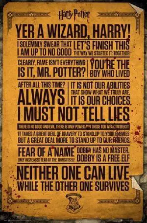 Harry Potter Quotes Poster Print By (24 X 36) Harry Potter Quotes Poster Print By (24 X 36)