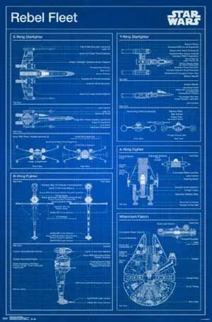 Star Wars - Rebel Blueprint Poster Print (22 x 34) Star Wars - Rebel Blueprint Poster Print (22 x 34)