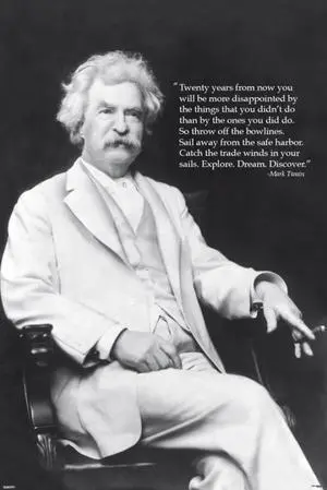 Mark Twain - Discover Poster Print (34 x 22) Mark Twain - Discover Poster Print (34 x 22)