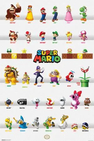 Super Mario - Character Grid Poster Print (24 x 36) Super Mario - Character Grid Poster Print (24 x 36)