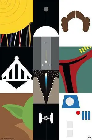 Star Wars - Simplistic Grid Poster Print (22 x 34) Star Wars - Simplistic Grid Poster Print (22 x 34)