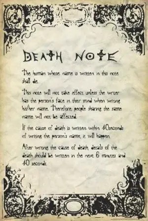 Deathnote Rules - Anime Poster Print (22 x 34) - Item # SCO3214 Deathnote Rules - Anime Poster Print (22 x 34) - Item # SCO3214