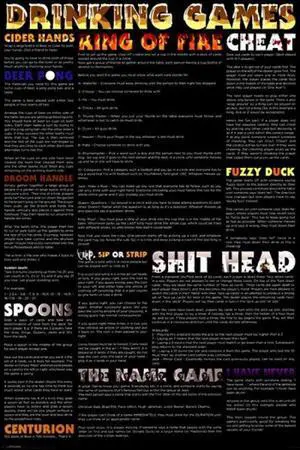 Drinking Games Poster Print (22 x 34) Drinking Games Poster Print (22 x 34)