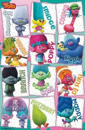 Trolls - Grid Poster Print (22 x 34) Trolls - Grid Poster Print (22 x 34)