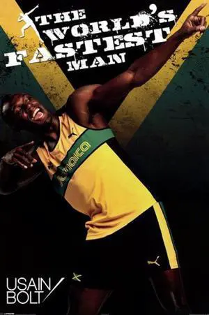Usain Bolt - Fastest Man Poster Print (24 x 36) Usain Bolt - Fastest Man Poster Print (24 x 36)