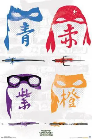 Ninja Turtles 2 - Minimalist Poster Print (22 x 34) Ninja Turtles 2 - Minimalist Poster Print (22 x 34)