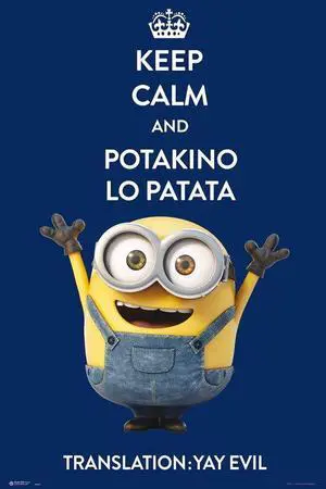 Minions Keep Calm And Potakino Lo Patata Poster Print (34 x 22) Minions Keep Calm And Potakino Lo Patata Poster Print (34 x 22)