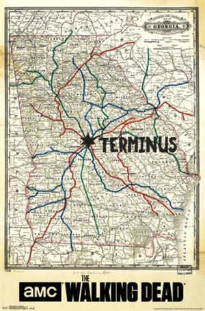 Walking Dead - Terminus Map Poster Print (24 x 36) Walking Dead - Terminus Map Poster Print (24 x 36)