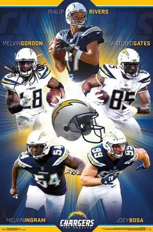Los Angeles Chargers - Team Poster Print (22 x 34) Los Angeles Chargers - Team Poster Print (22 x 34)
